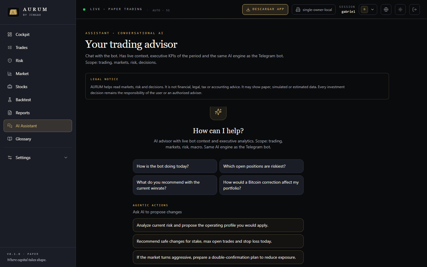 TRIALUME AI assistant with guided prompts