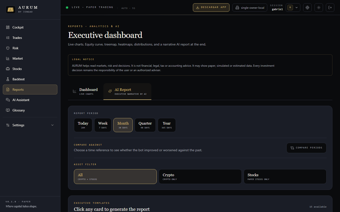 TRIALUME AI report templates